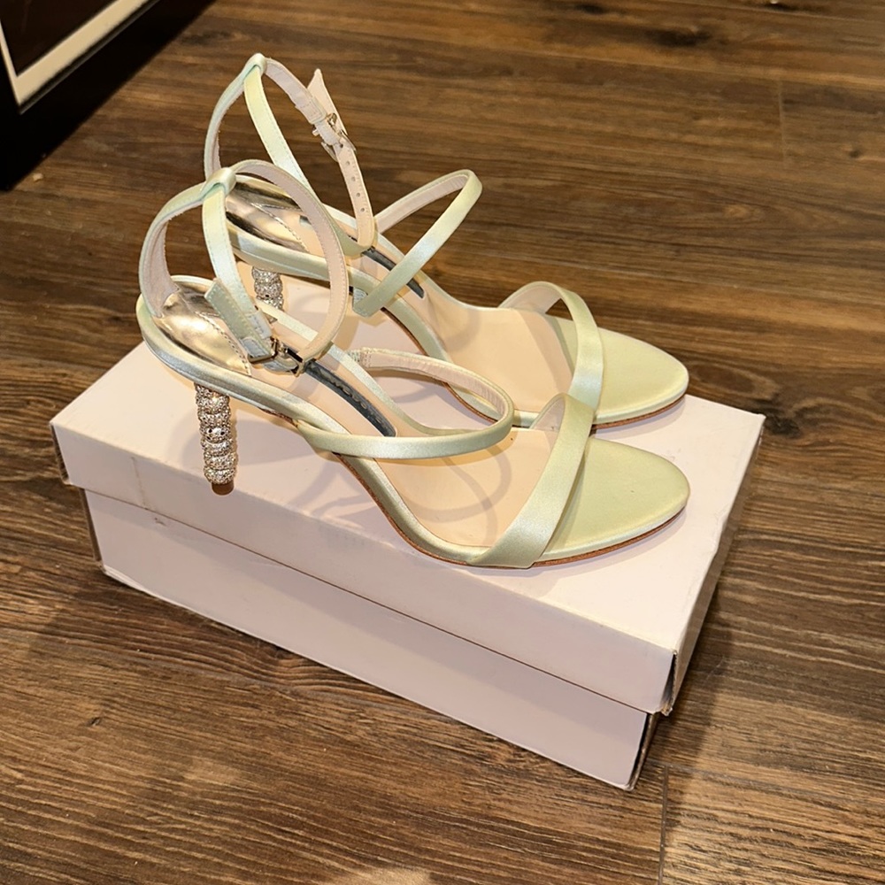 Sophia Webster Pastel Green Strappy Heels